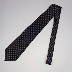 Carlo Palazzi Extra Long Silk Geometric Diamond Pattern Men's Tie